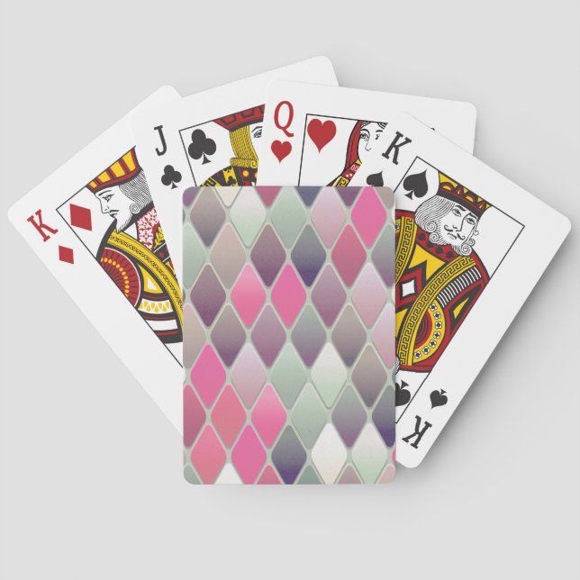 Abstract Geometric Playing Cards, Poker Poker Cards (Back)