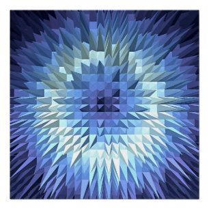 abstract geometric poligonal texture. 3d poster