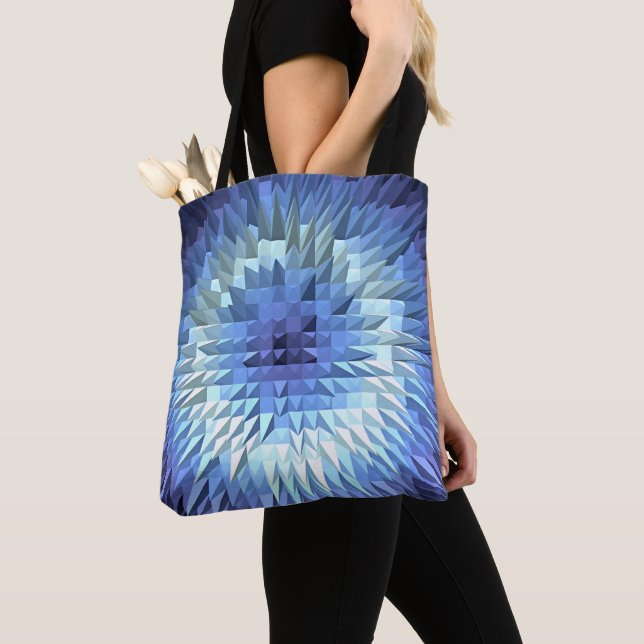 abstract geometric poligonal texture tote bag (Close Up)