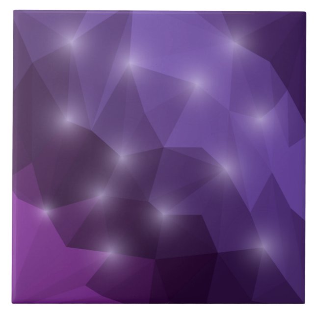 Abstract Geometric Polygon Ceramic Tile (Front)