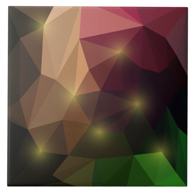 Abstract Geometric Polygon Ceramic Tile (Front)