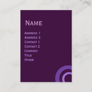 Abstract Geometric Purple Grey Circles Business Card by AiLartworks at Zazzle