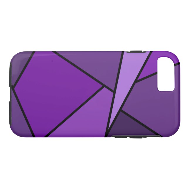 Abstract Geometric Purple Polygons Case-Mate iPhone Case (Back (Horizontal))