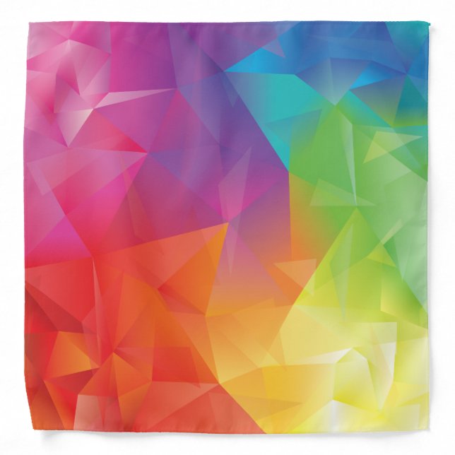 Abstract Geometric Rainbow Bandana (Front)