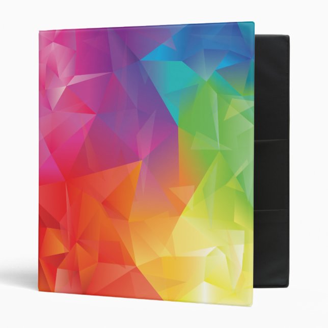 Abstract Geometric Rainbow Binder (Front/Inside)
