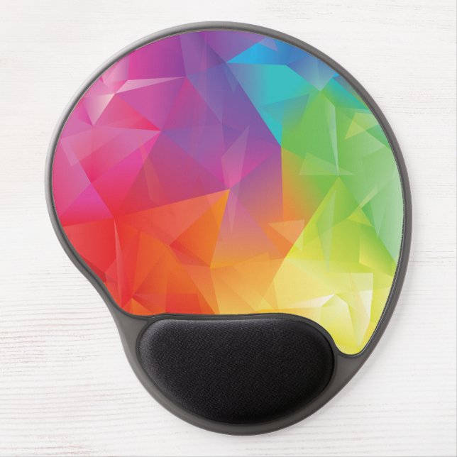 Abstract Geometric Rainbow Gel Mousepad (Front)