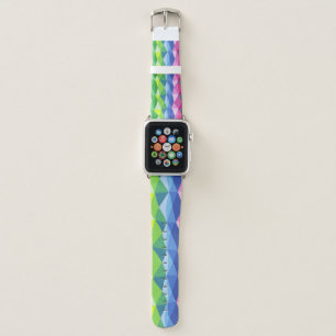 Abstract Geometric Rainbow Shapes Pattern Colorful Apple Watch Band