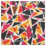 Abstract, Geometric, Red and Black Fabric