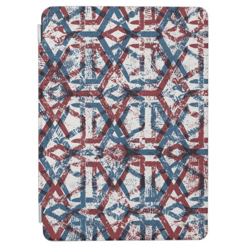 Abstract Geometric Red Blue iPad Air Cover