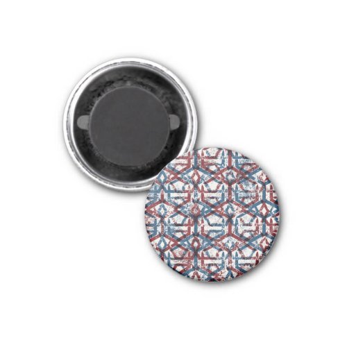 Abstract Geometric Red Blue Magnet