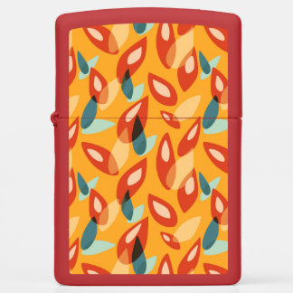 Abstract Geometric Retro Pattern In Yellow Orange Zippo Lighter
