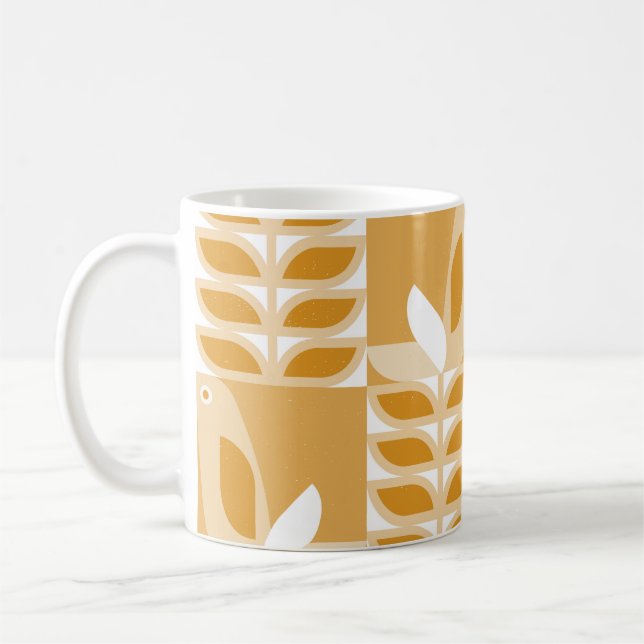 Abstract geometric retro seamless pattern coffee mug (Left)