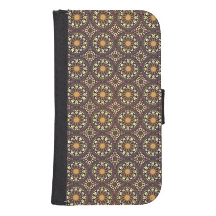 Abstract geometric retro seamless pattern galaxy s4 wallet case