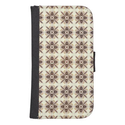 Abstract geometric retro seamless pattern wallet phone case for samsung galaxy s4