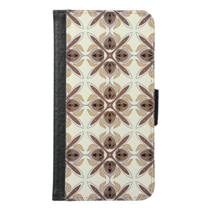 Abstract geometric retro seamless pattern wallet phone case for samsung galaxy s6