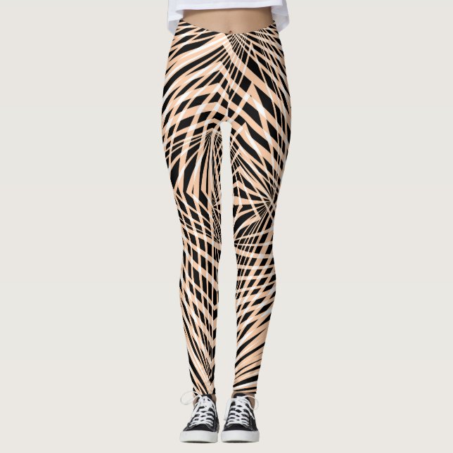 Abstract Geometric Seamless Design Leggings (Front)