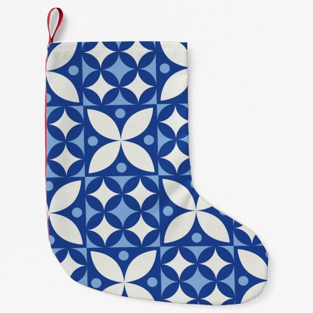 Abstract geometric seamless pattern in scandinavia small christmas stocking (Front)