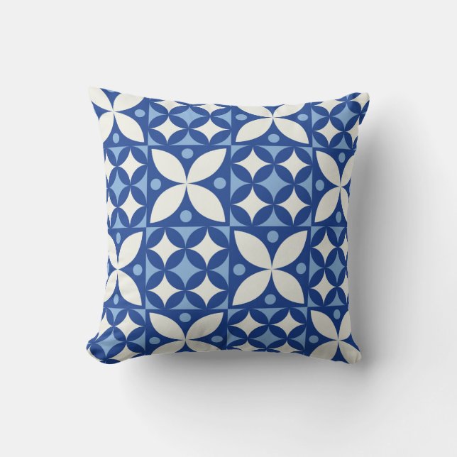 Abstract geometric seamless pattern in scandinavia throw pillow (Front)