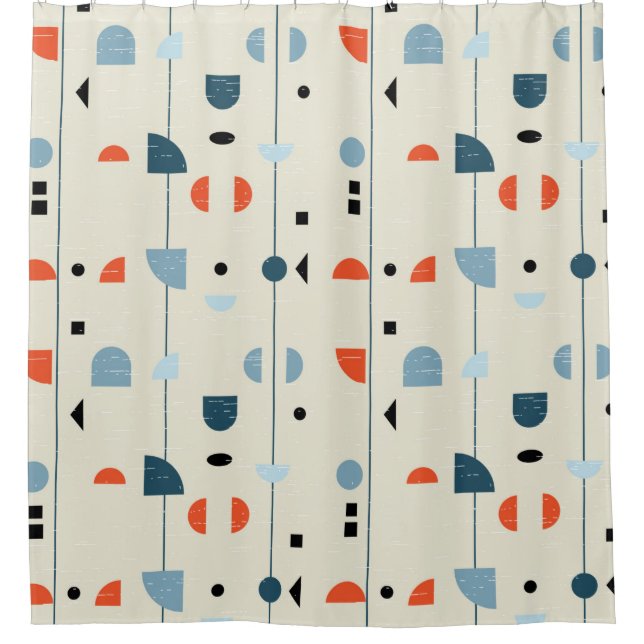 Abstract geometric seamless pattern inspired by mi shower curtain (Front)