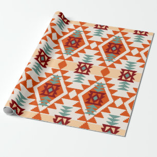 Abstract geometric seamless pattern,native america wrapping paper