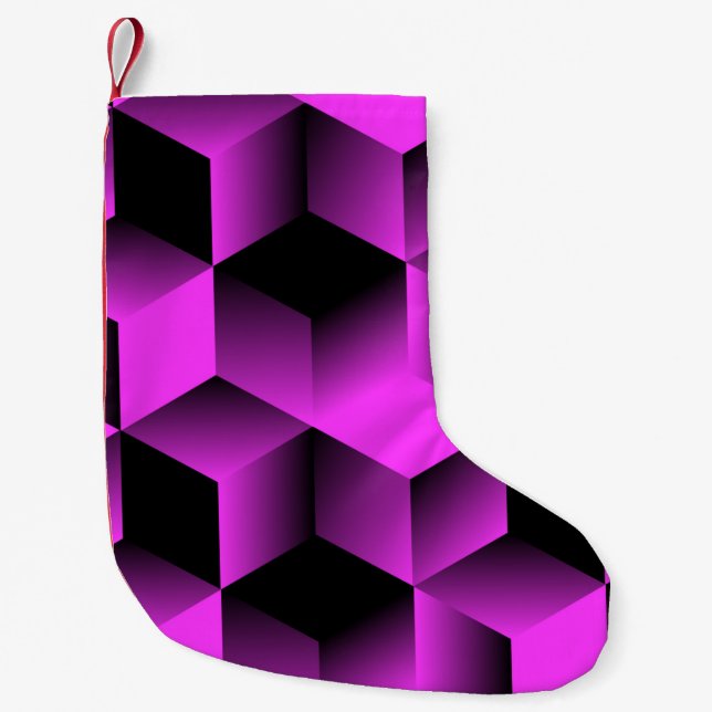 abstract geometric seamless pattern with grid of c small christmas stocking (Front)