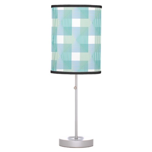 Abstract geometric seamless pattern with squares table lamp