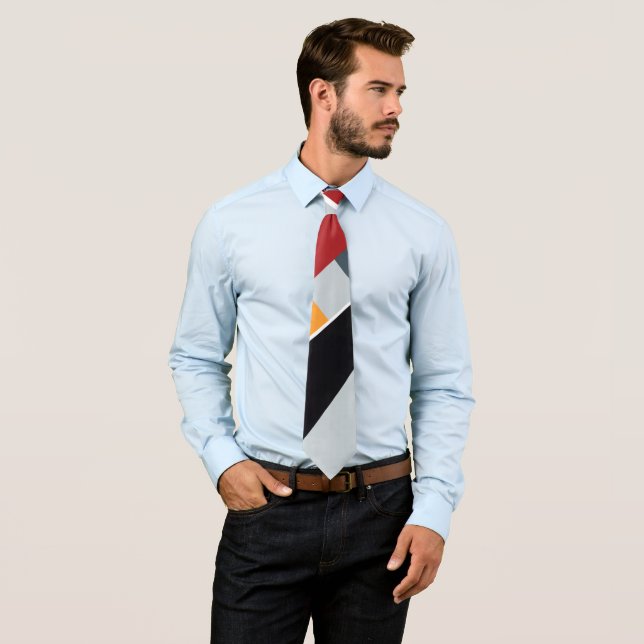 Abstract Geometric Shape 2 Neck Tie (In Situ)