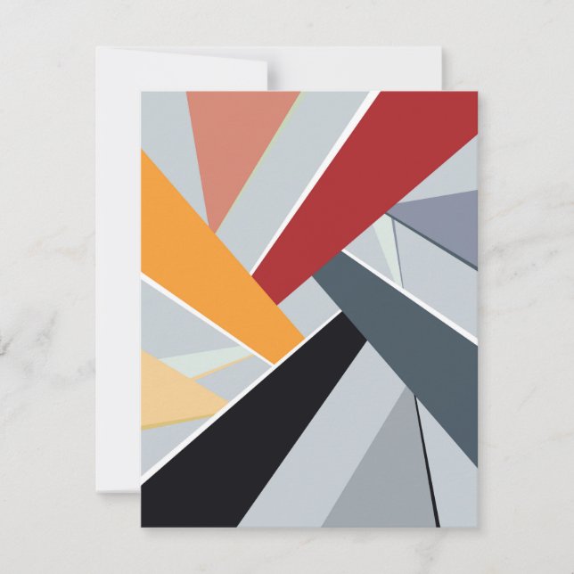 Abstract Geometric Shape 2 Note Card (Front)