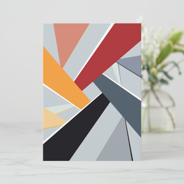 Abstract Geometric Shape 2 Thank You Card (Standing Front)