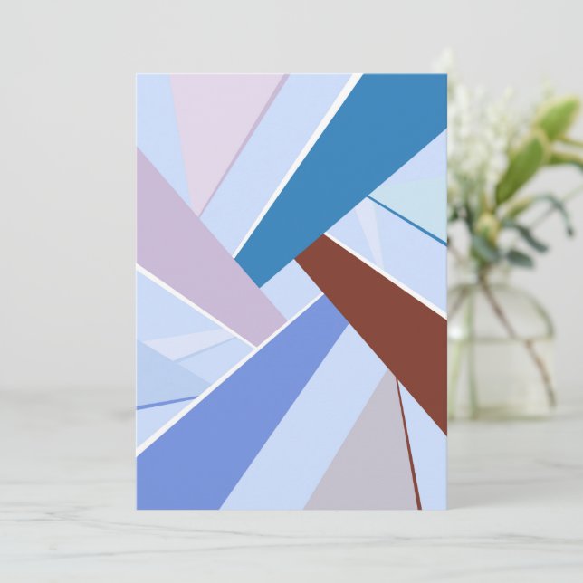 Abstract Geometric Shape 3 Thank You Card (Standing Front)