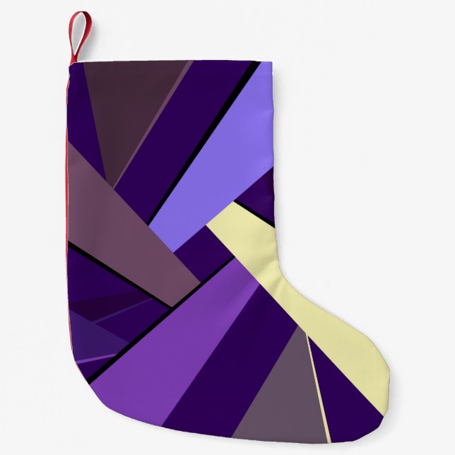 Abstract Geometric Shape 5 Small Christmas Stocking (Front)