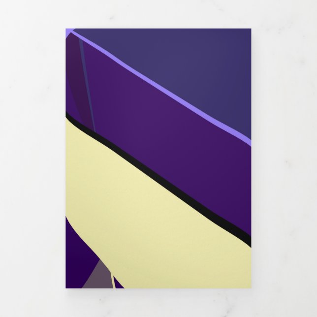 Abstract Geometric Shape 5 Tri-Fold Holiday Card (Cover)