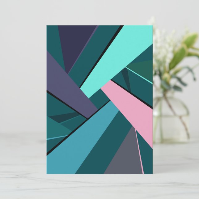 Abstract Geometric Shape 6 Thank You Card (Standing Front)