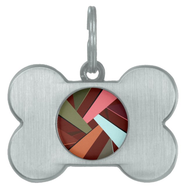 Abstract Geometric Shape 7 Pet ID Tag (Front)