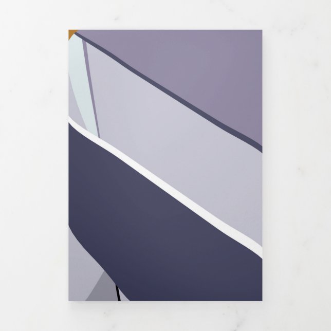 Abstract Geometric Shape 8 Tri-Fold Holiday Card (Cover)