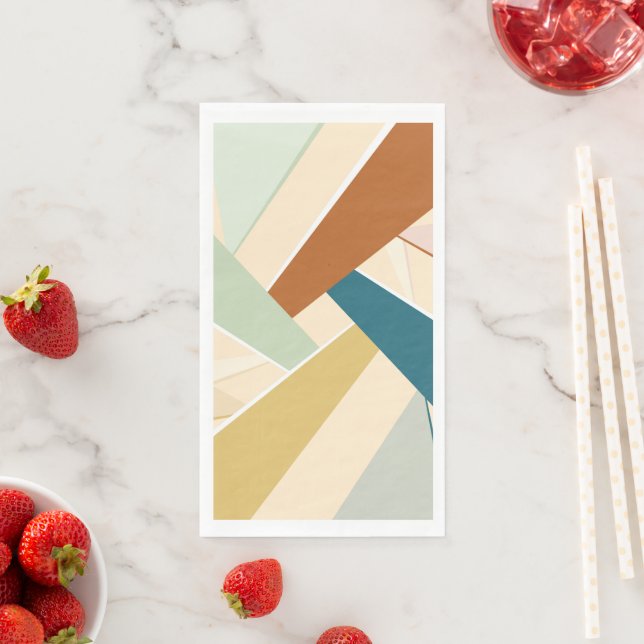 Abstract Geometric Shape Paper Guest Towels (Insitu)