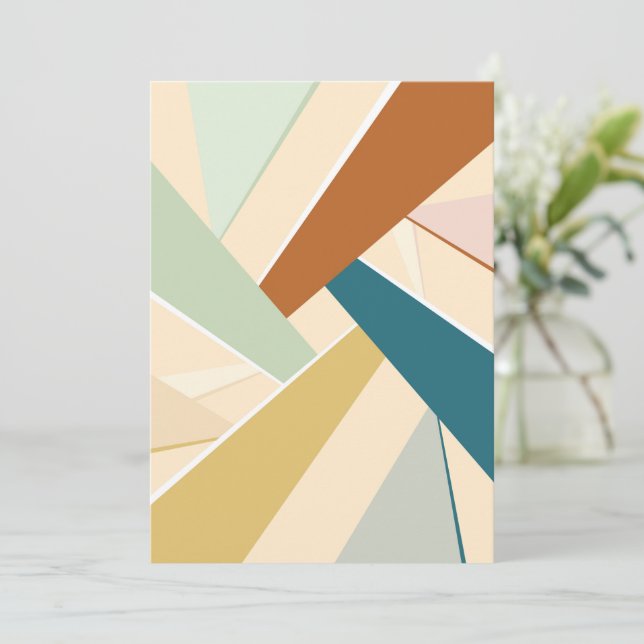 Abstract Geometric Shape Thank You Card (Standing Front)