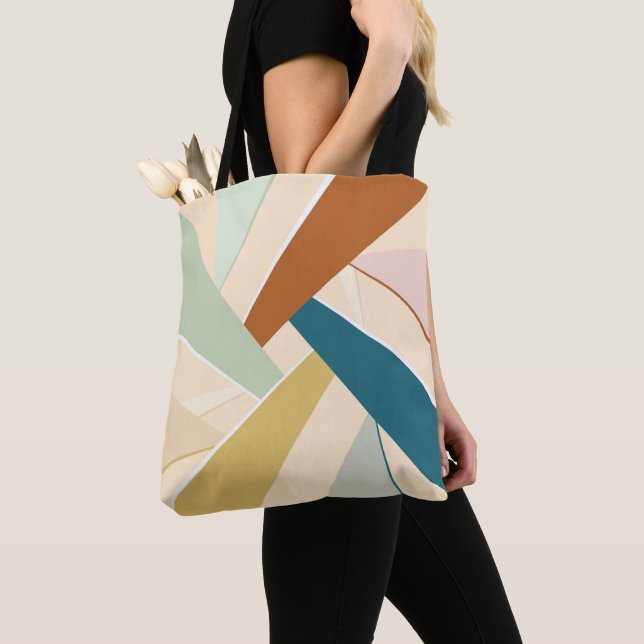 Abstract Geometric Shape Tote Bag (Close Up)