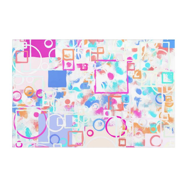 Abstract Geometric Shapes Acrylic Print (Front)