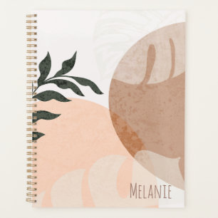 Abstract Geometric Shapes and Plants Name  Planner