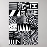 Liquid Swirl Abstract Pattern in Black and White Coaster by Kierkegaard  Design Studio