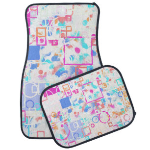 Abstract Geometric Shapes Car Floor Mat