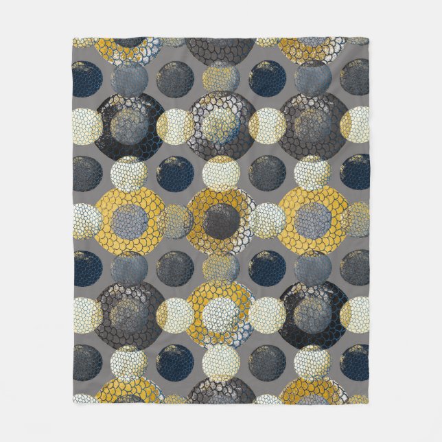 Abstract Geometric Shapes: Colorful Watercolor. Fleece Blanket (Front)