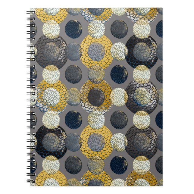 Abstract Geometric Shapes: Colorful Watercolor. Notebook (Front)