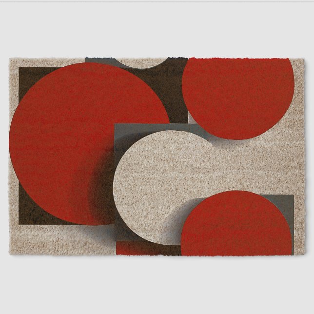 Abstract geometric shapes fiber doormat (Front)