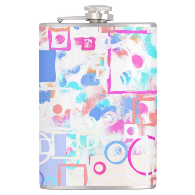 Abstract Geometric Shapes Flask (Front)
