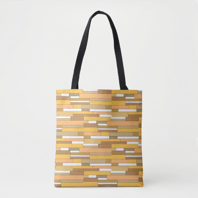 Abstract geometric shapes in beige & peach tones tote bag (Front)
