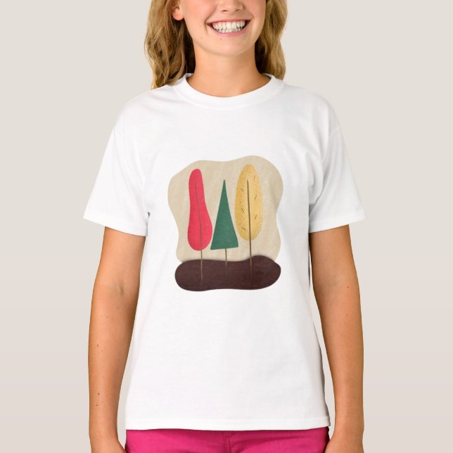 Abstract Geometric Shapes Kids Graphic Tee  (Front)