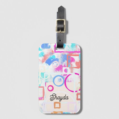Abstract Geometric Shapes Luggage Tag
