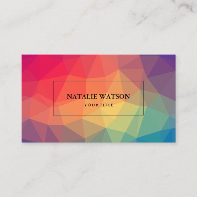 Abstract Geometric Shapes Modern Minimalist 2 Business Card (Front)
